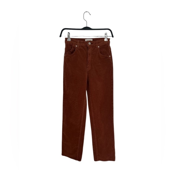 ROLLA’S Original Straight High Rise Corduroy Pants in Brick Red Size 24 - Picture 2 of 8